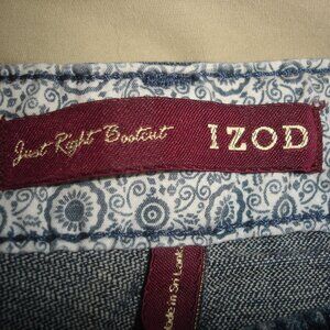 WOMENS IZOD JUST RIGHT BOOTCUT JEANS SIZE 8 BLUE